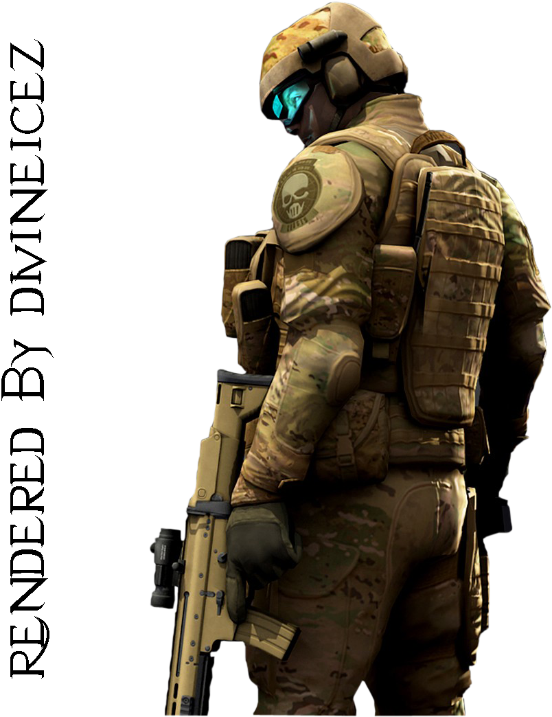 Ghost Recon Advanced Warfighter - Render De Call Of Duty Ghost (1174x2086), Png Download
