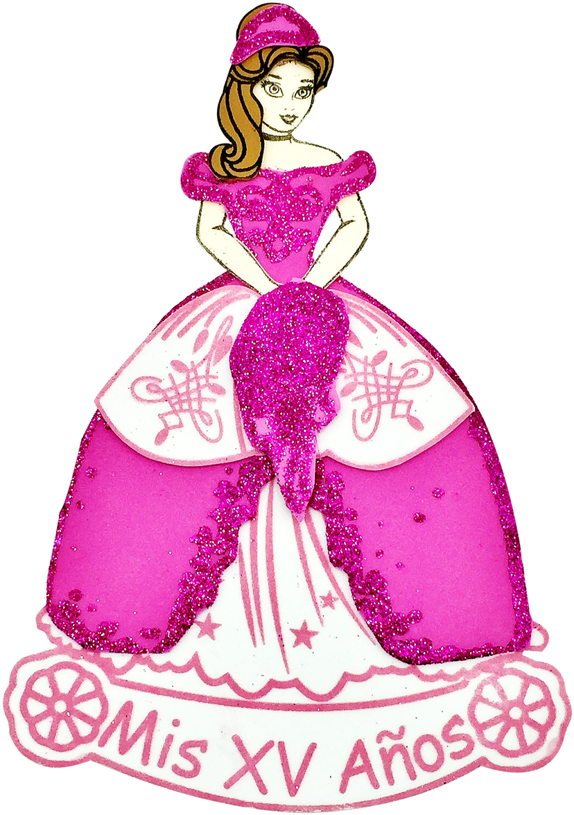 8" Quinceanera Foami Figurine - Imagenes De Quinceañeras Animadas Png (914x1280), Png Download