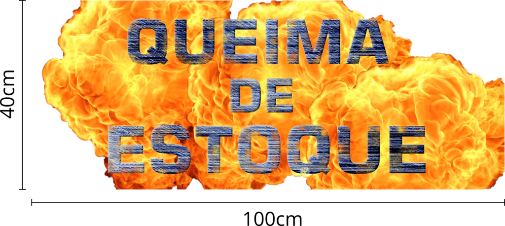 Adesivo De Vitrine Queima De Estoque Explosao - Promoção Queima De Estoque (1024x458), Png Download