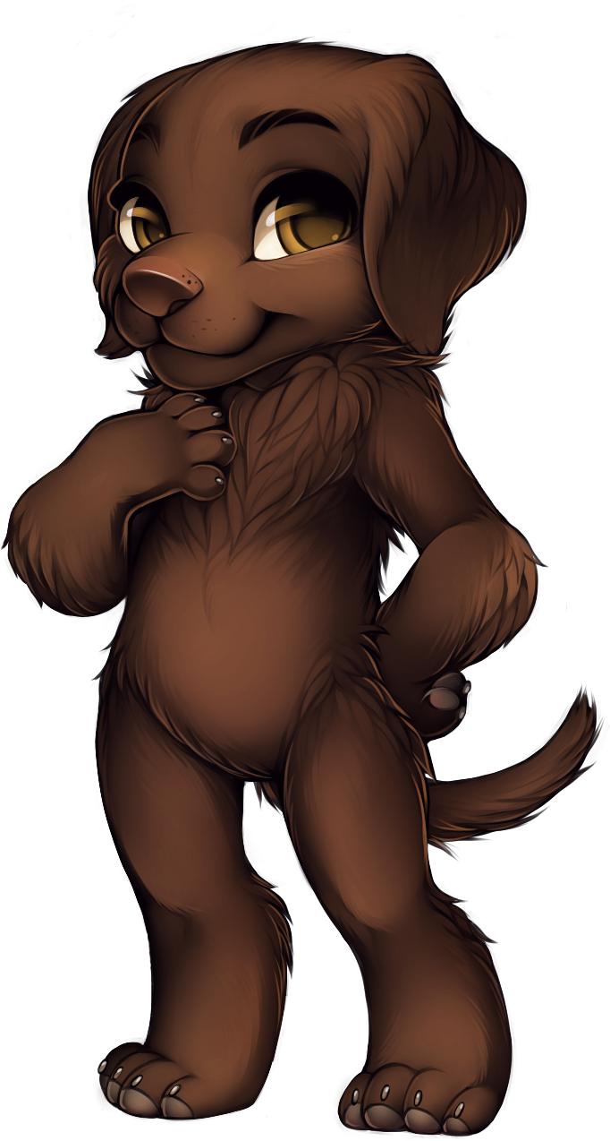 30 1 Chocolate Lab - Furvilla Dog (773x1292), Png Download