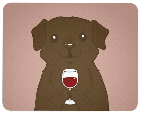 Chocolate Labrador Retriever Drink Wine Mouse Pad, - Dog (550x550), Png Download
