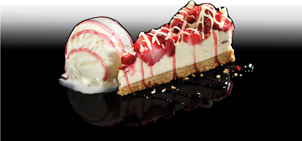 Strawberries 'n' Cream Cheesecake - Cheesecake (960x460), Png Download