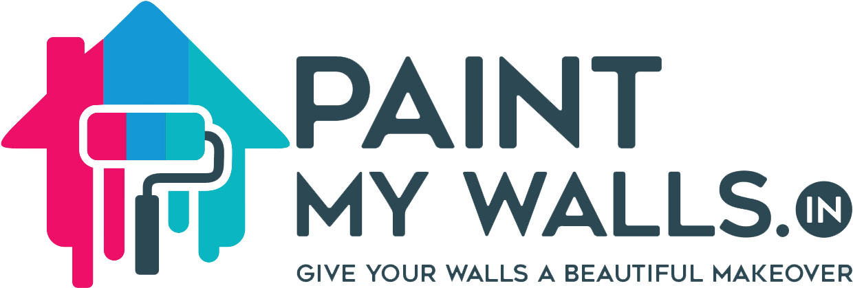 Professional Painters In Bangalore - Paint My Walls Logo (1258x418), Png Download