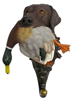 Nature's Window Chocolate Lab With Mallard Decorative (350x350), Png Download