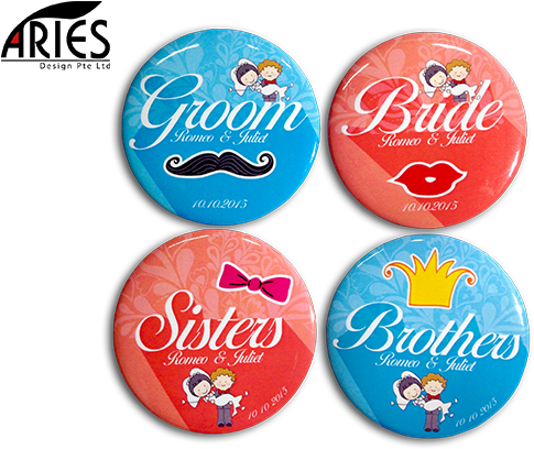Wedding Design 5, Wedding Illustration - Button Badge Wedding Design (600x450), Png Download
