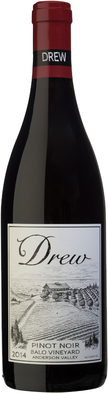 2014 Balo Vineyard Pinot Noir - Drew The Ornbaun Syrah 2014 Red Wine (351x831), Png Download