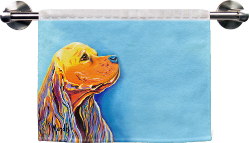 The Cocker Spaniel Ribbed Towel, Depicting A Chocolate - East Urban Home Cocker Spaniel Napkin (set (500x287), Png Download