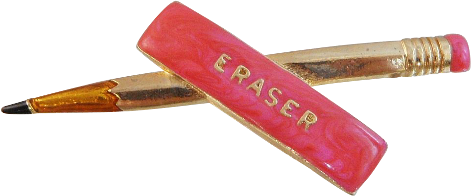 This Vintage Pencil And Eraser Brooch Is Just Fabulous - Eraser (961x961), Png Download