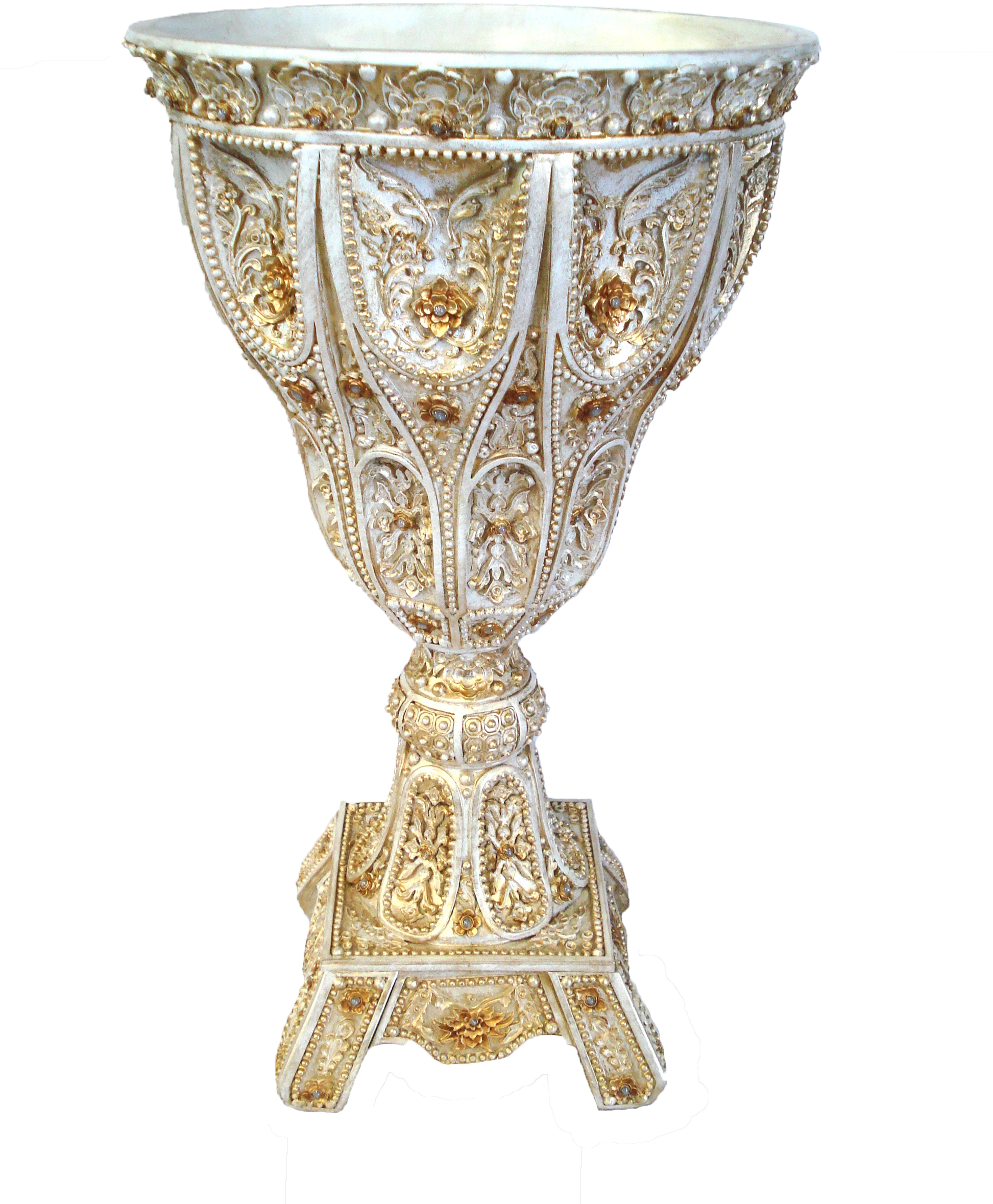 Xl Incense Burner White Gold Gold Full Size Png Download Seekpng