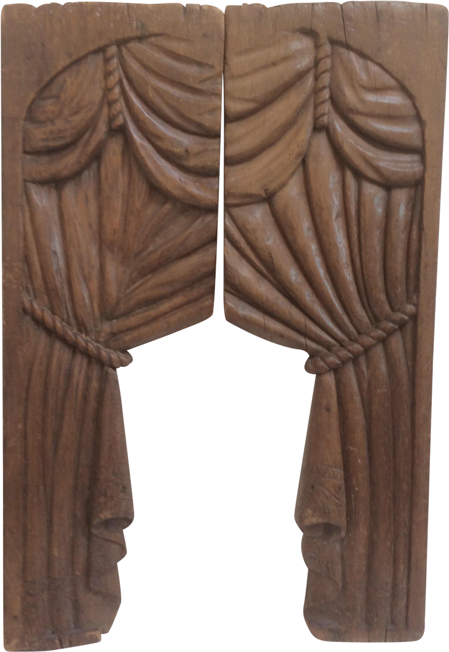 Carved Wood Panel Drapes For A Hearse - Curtain (1653x2399), Png Download