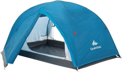 3 Person Tent - Decathlon Quechua Arpenaz 2+ Tent - 2-man, Blue (500x500), Png Download