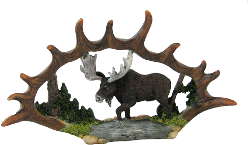 Antler Moose Cutout 11"l 2 Pc Min - Wildlife (500x301), Png Download