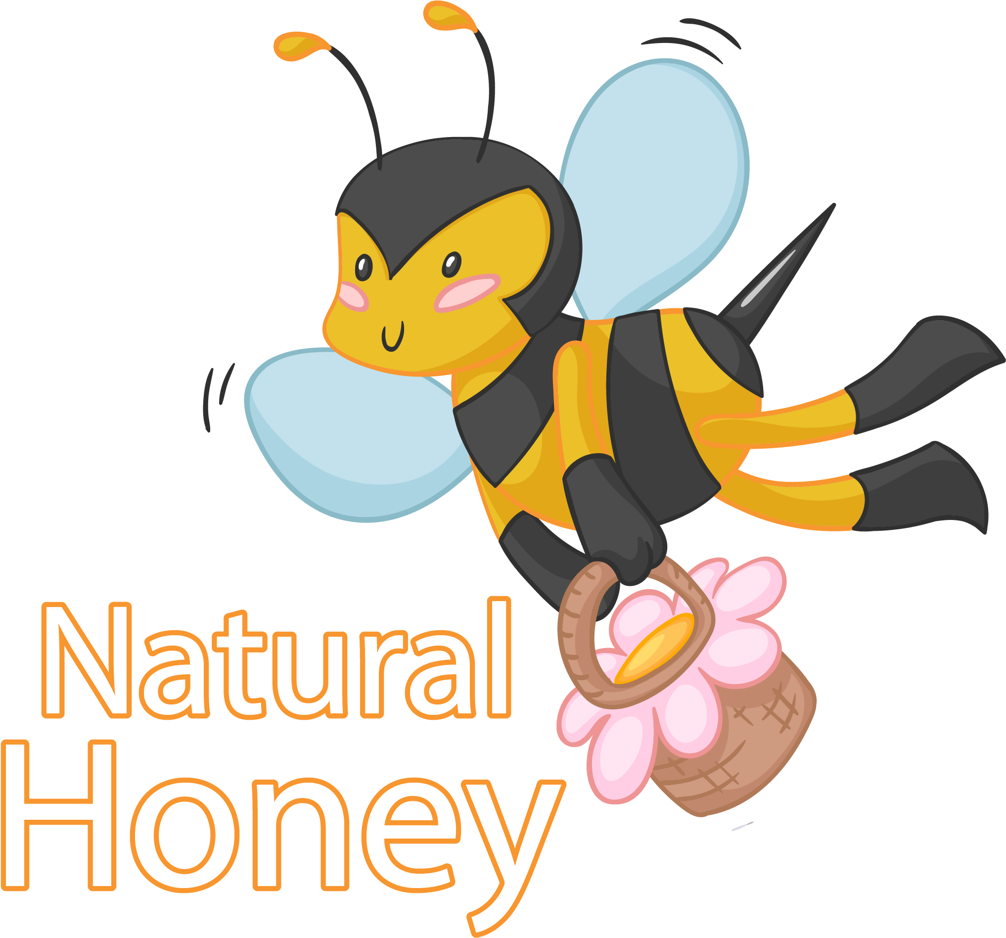 Honey Bee Honey Bee - Bee (2064x1906), Png Download