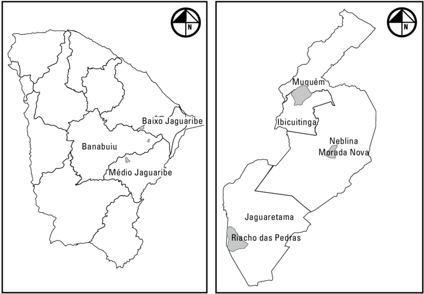 Localização Das Microbacias Riacho Das Pedras, Neblina - Map (850x591), Png Download