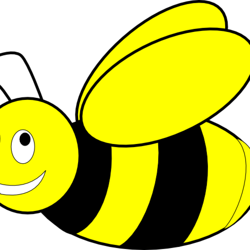 Honeybee Clipart Black And Yellow Honey Bee Clip Art - Colouring Pages Of Honeybee (1024x1024), Png Download