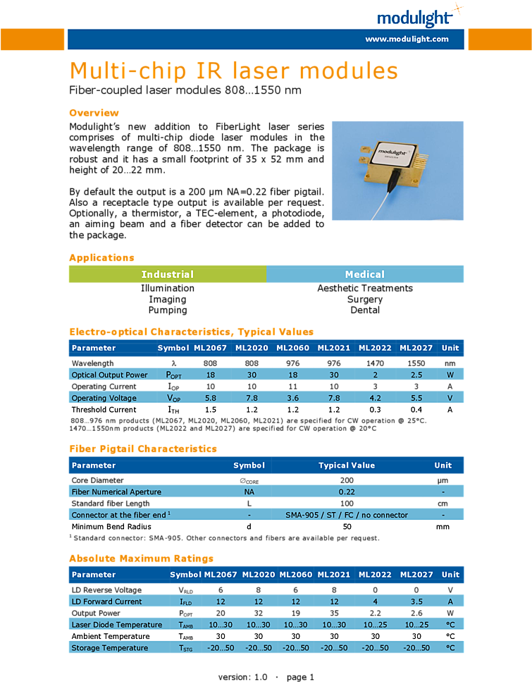 808nm-1550nm Laser Diodes - Unmounted Laser Diode Bars (754x1065), Png Download