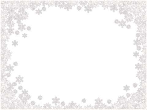 Snowflake Snowflakes - White Snowflakes Border Png (480x360), Png Download
