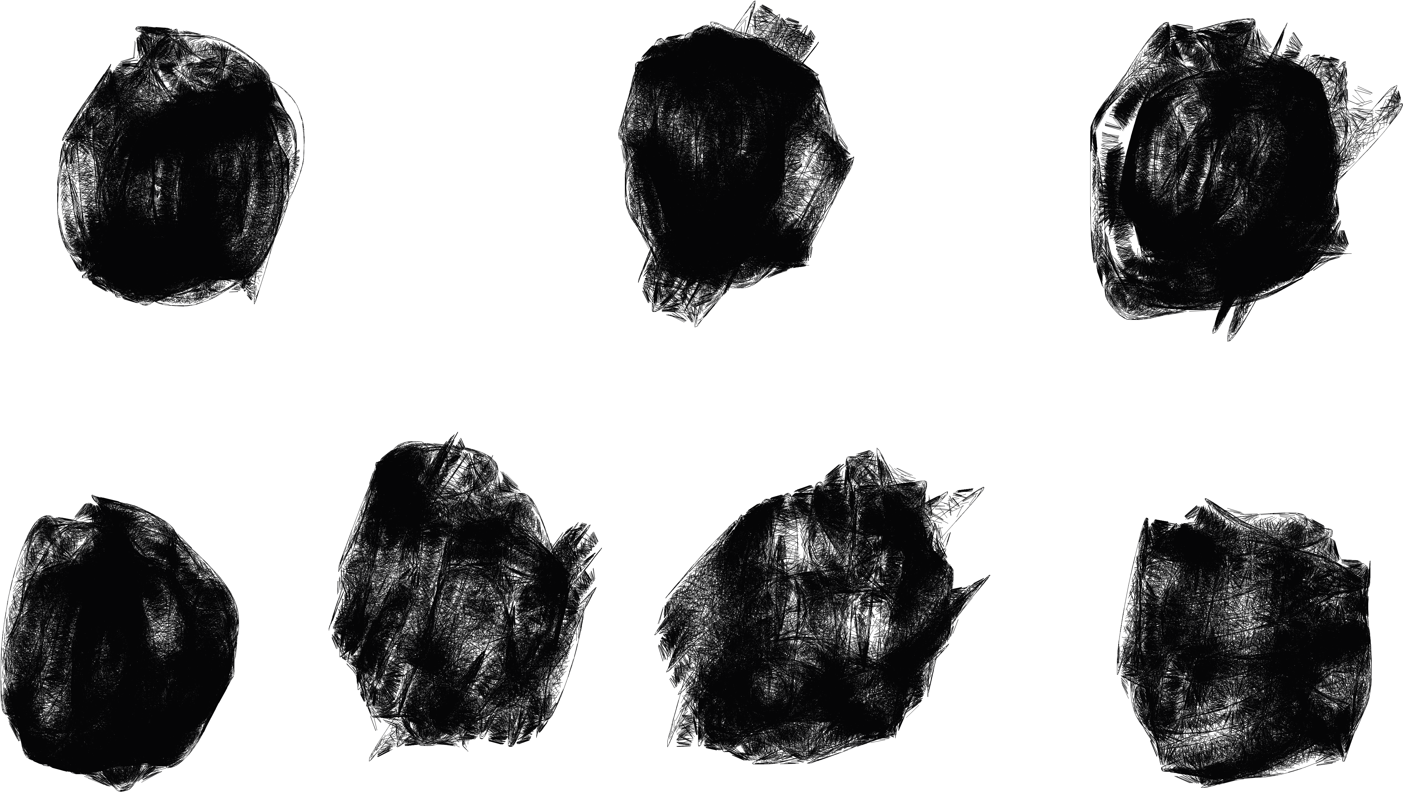 Scribble Black Dots - Sketch (5400x5400), Png Download