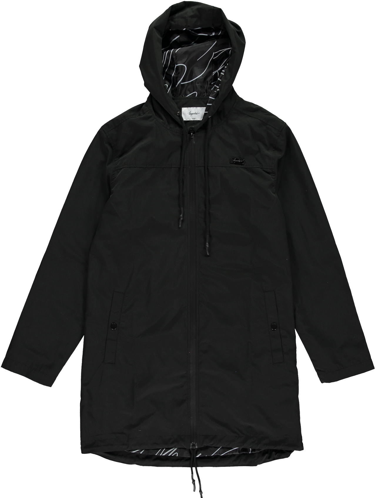 Scribble Raincoat Black - Coach Thompson Parka (1583x1745), Png Download