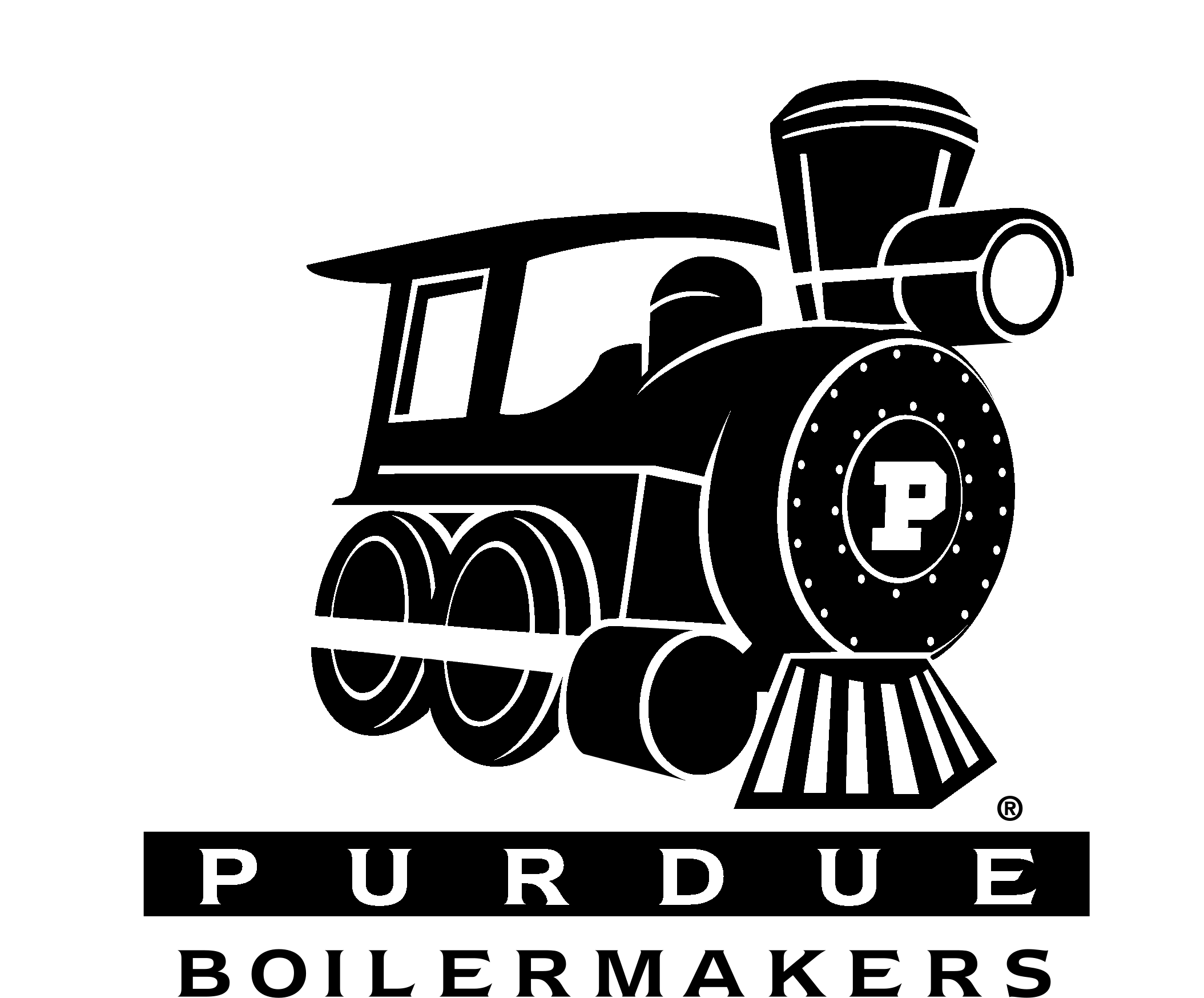 Purdue University Boilermakers Logo Black And Ahite - Purdue Logo (2400x2400), Png Download