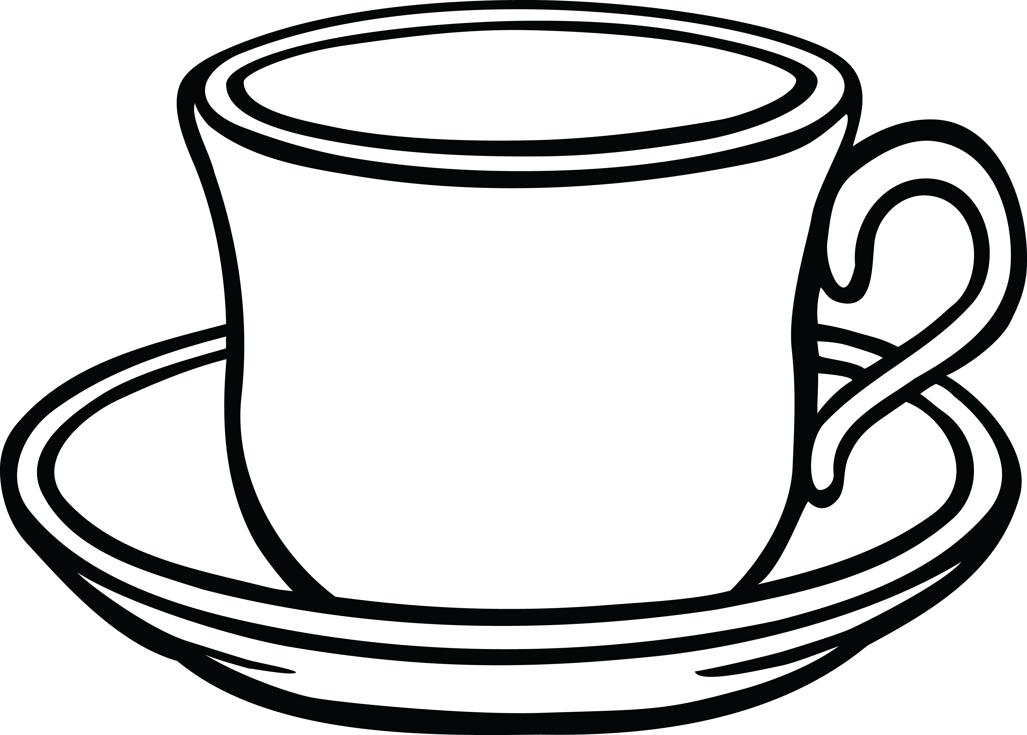 , , - Cup And Saucer Clipart (4000x2864), Png Download
