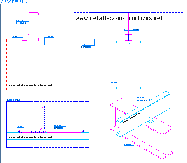 Cold Formed Steel Sections C Channels Shapes Roof Purlins - Ipe With Channel Connection (665x588), Png Download