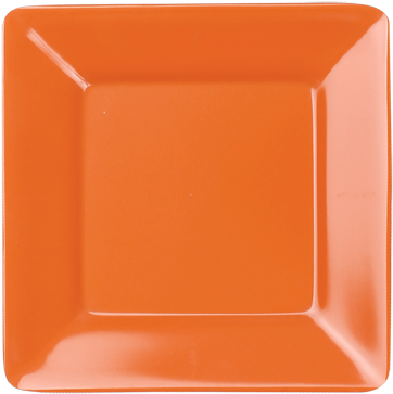 Plain Orange Square Plate - Plate (600x600), Png Download