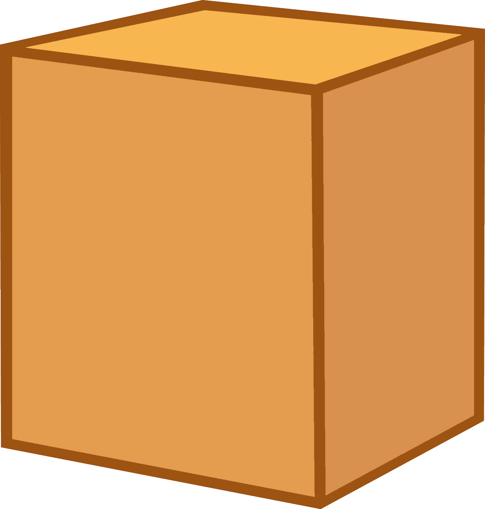 Orange Blocky - Orange Blocky Bfdi (1568x1647), Png Download