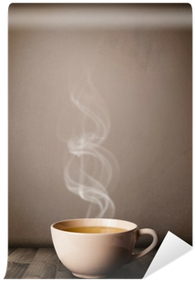 Coffee Cup With Abstract White Steam Wall Mural • Pixers® - Cup (400x400), Png Download
