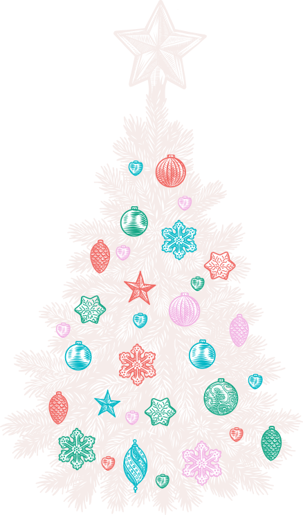 Christmas Tree (438x745), Png Download