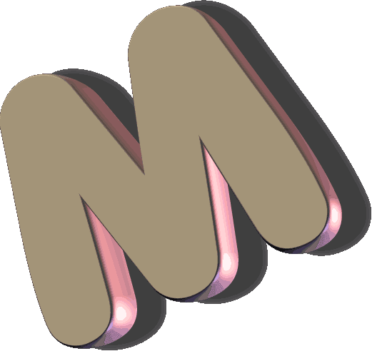 Letras 3d - Letra M 3d Png (521x492), Png Download