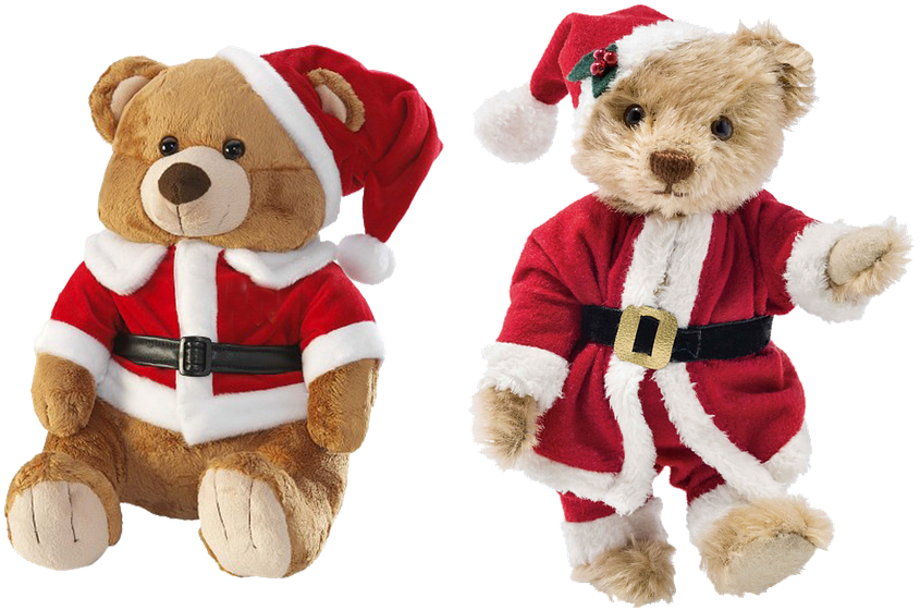 Teddy Bear, Nicholas, Isolated, Christmas, Soft Toy - Santa Claus Teddy Bear (960x600), Png Download