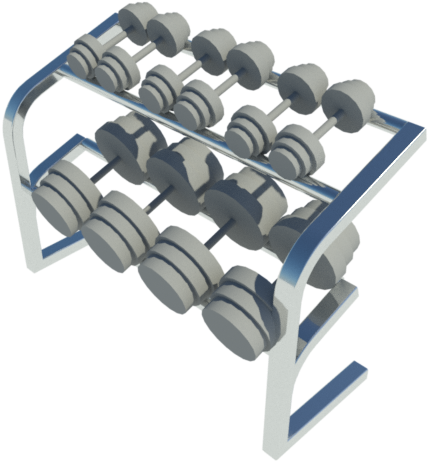 Mueble Para Pesas De 692 X 1384 Mm - Dumbbell (685x514), Png Download