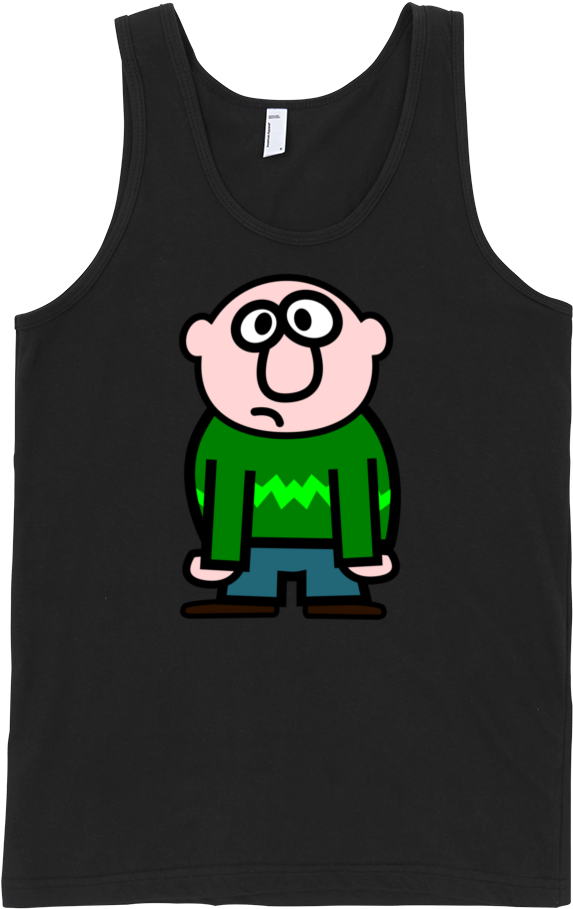 Bald Man Fine Jersey Tank Top Unisex By - Shirt (1000x1000), Png Download