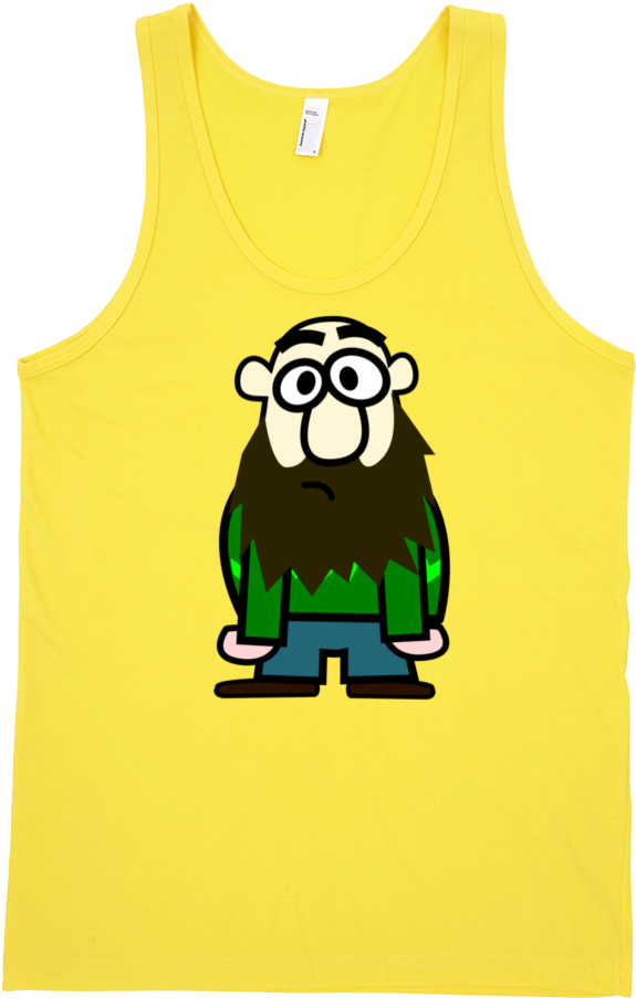 Bald Man Fine Jersey Tank Top Unisex By - Line Art (1000x1000), Png Download