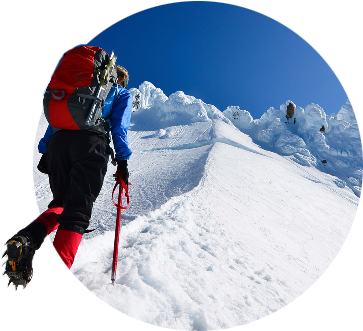 On A Sunny Morning, Climber With Crampons On His Boots - Mountain Climbing Square (400x400), Png Download