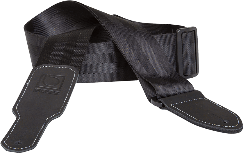 Boss 2" Black Seatbelt Guitar Strap - Boss Bsb-20-blk Instrument Nylon Strap Black (1000x1000), Png Download