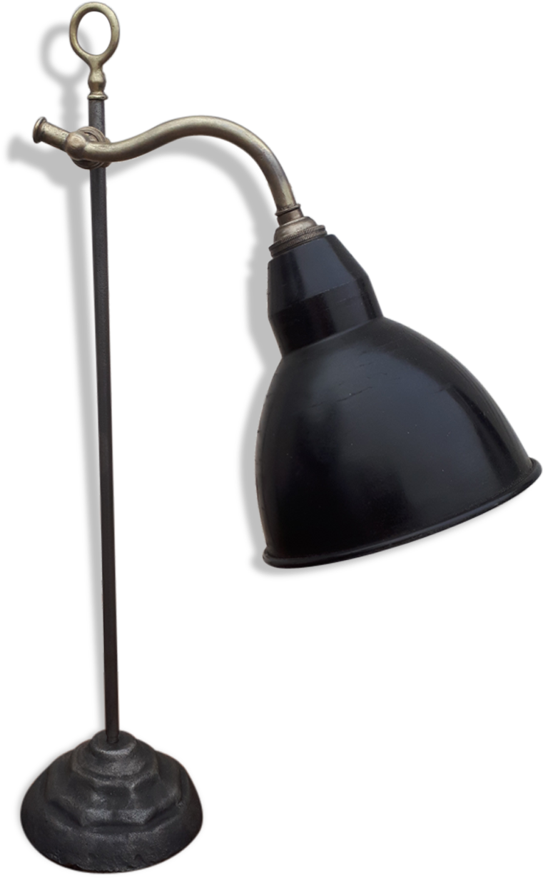 Old Lamp Industrial Cast Height Adjustable Base - Lamp (1457x1457), Png Download