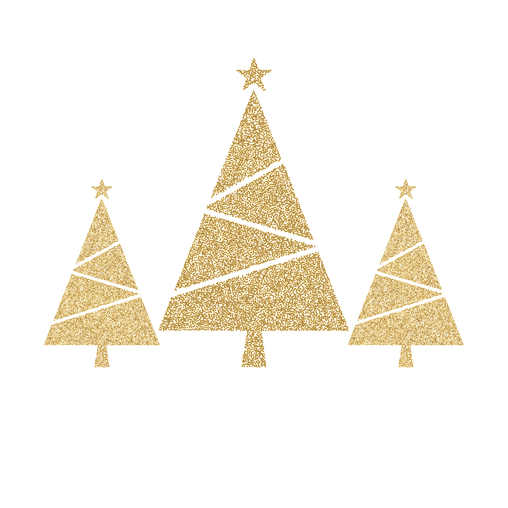 Gold Powder Christmas Png - Елка Золотого Цвета Пнг (1024x1024), Png Download