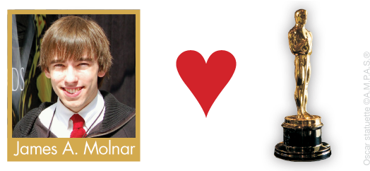 I Love The Oscars - Heart (540x241), Png Download