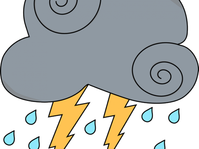 Cute Thunderstorm Clipart (640x480), Png Download