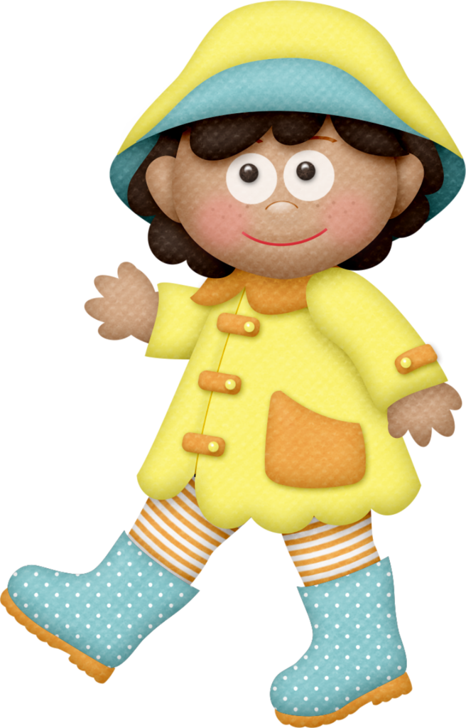 Black Haired Girl In Rain - Clip Art (656x1024), Png Download