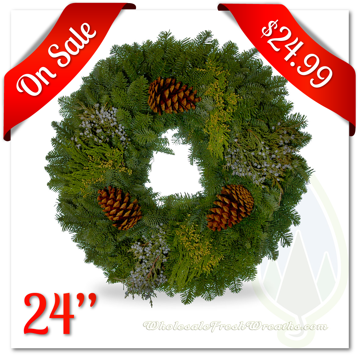 Wreath-cta - Wreath (1188x1182), Png Download