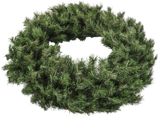 36″ Taiga Evergreen Wreath Non Lite - Wreath (600x400), Png Download