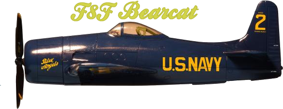 Support Aircraft - F8f Bearcat (584x225), Png Download