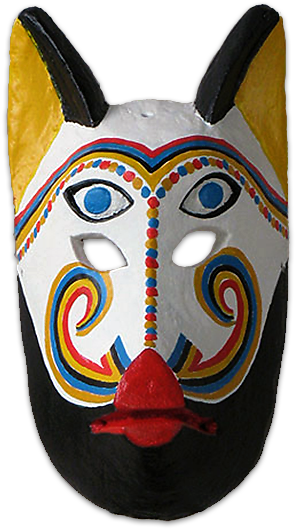 Animal Mask Mexican - Mexican Mask (312x546), Png Download