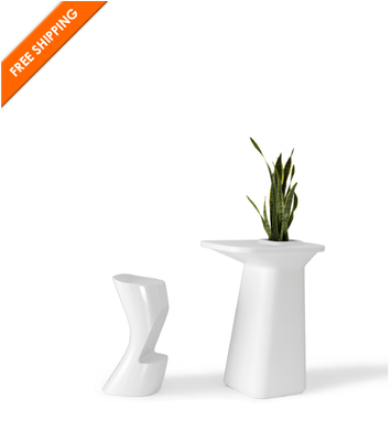 Modern Table Planter - Table Haute Moma Design Mate Vondom (400x400), Png Download