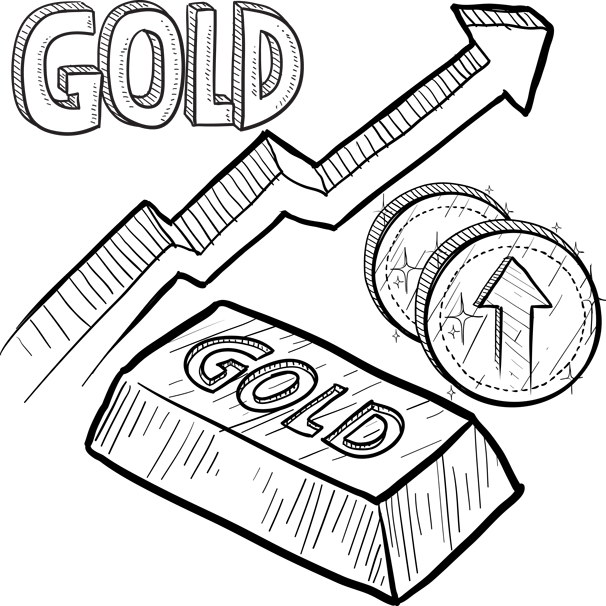 So, How Is The Price Of Gold Calculated Now - Price Increase Drawing (606x606), Png Download