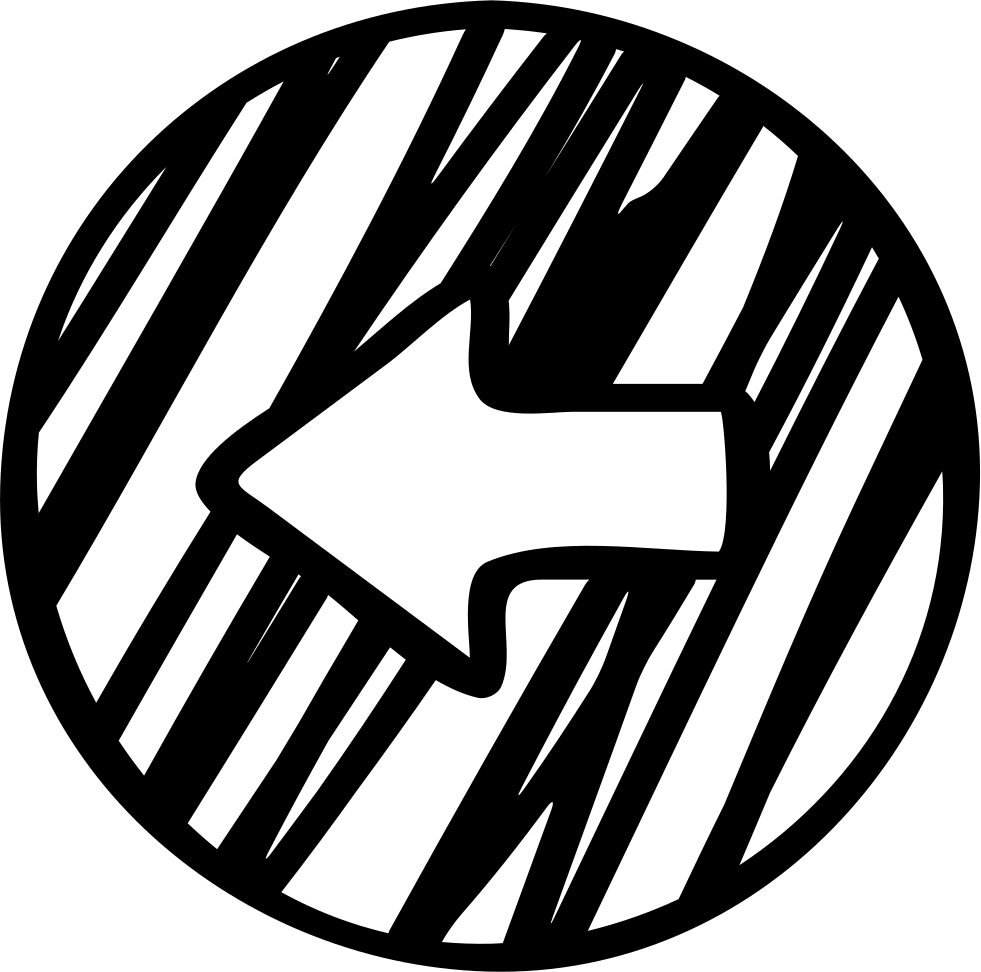Left Arrow Sketch Circle - Arrow (981x972), Png Download