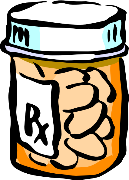Medicine Bottle - Prescription Bottle Clip Art (426x595), Png Download